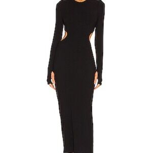 AFRM Backless Black Knit Dress